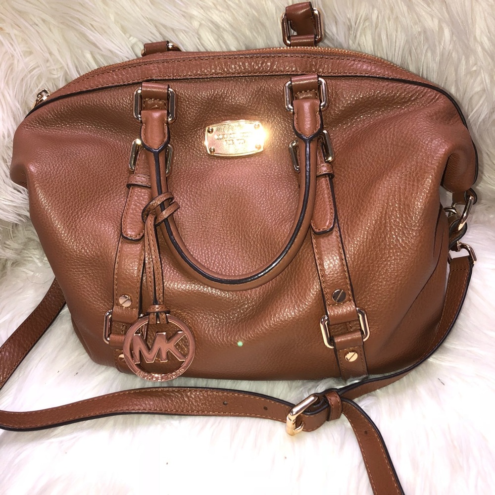 Michael Kors cognac satchel
